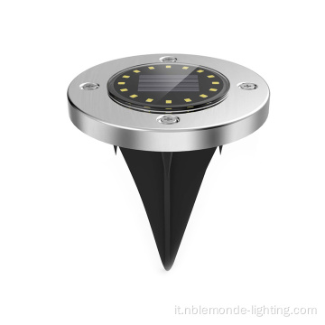 16 luce del patio solare a terra LED